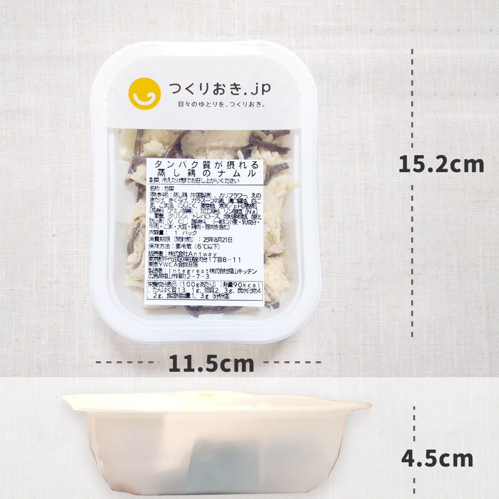 つくりおき.jpパッケージサイズ